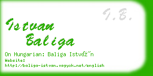 istvan baliga business card